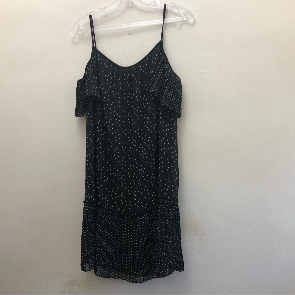 Max Studio Polka Dot Spaghetti Strap Off Shoulder Mini Dress Women's Size S - Picture 9 of 9